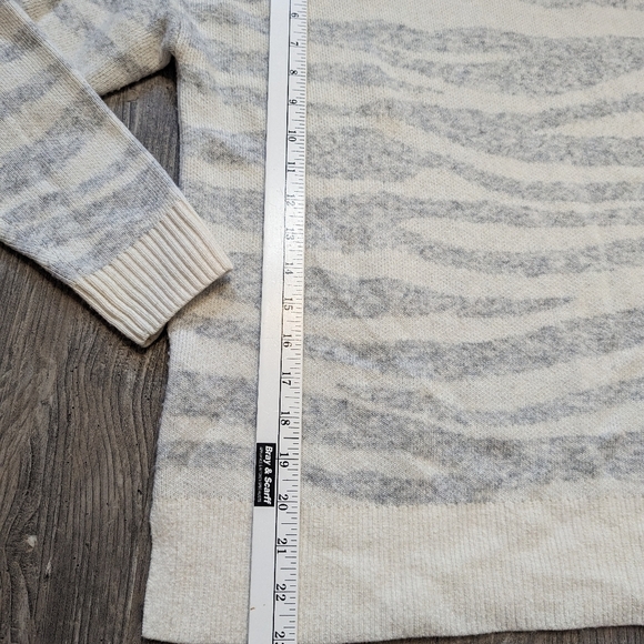 LOFT women's tunic oversized wool blend sweater cream gray Sz XS - Picture 8 of 11